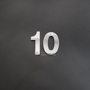 Цифра 0 на двері, нержавіюча сталь
