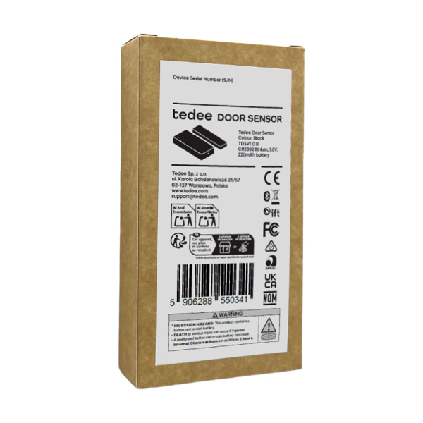Датчик дверей TEDEE Door sensor Bluetooth, чорний