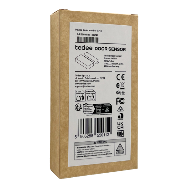 Датчик дверей TEDEE Door sensor Bluetooth, білий
