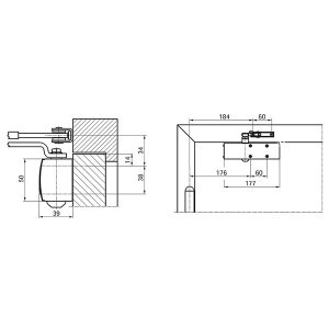 Дотягувач GEZE TS 1500 STD, до 80 кг