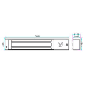 Електромагнітний замок YLI YM-280N(LED)-DS — 280 кг