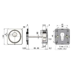 Броненакладка накладна CLASS Def Quadro, хром