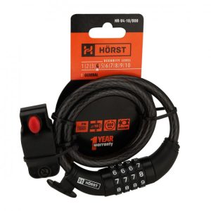 Велозамок тросовий HORST HR-V4-10/800 кодовий