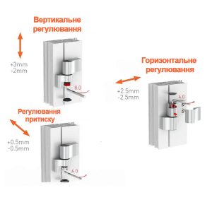 Завіс накладний MEDOS Jocker Alu 67 мм до 120 кг, чорний матовий